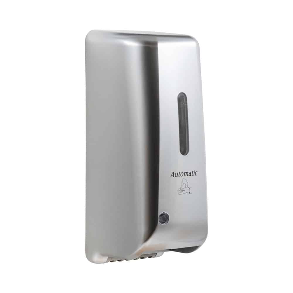 Schaumseifenspender Sensor 400 ml silver rechts - clomo Waschraumhygiene