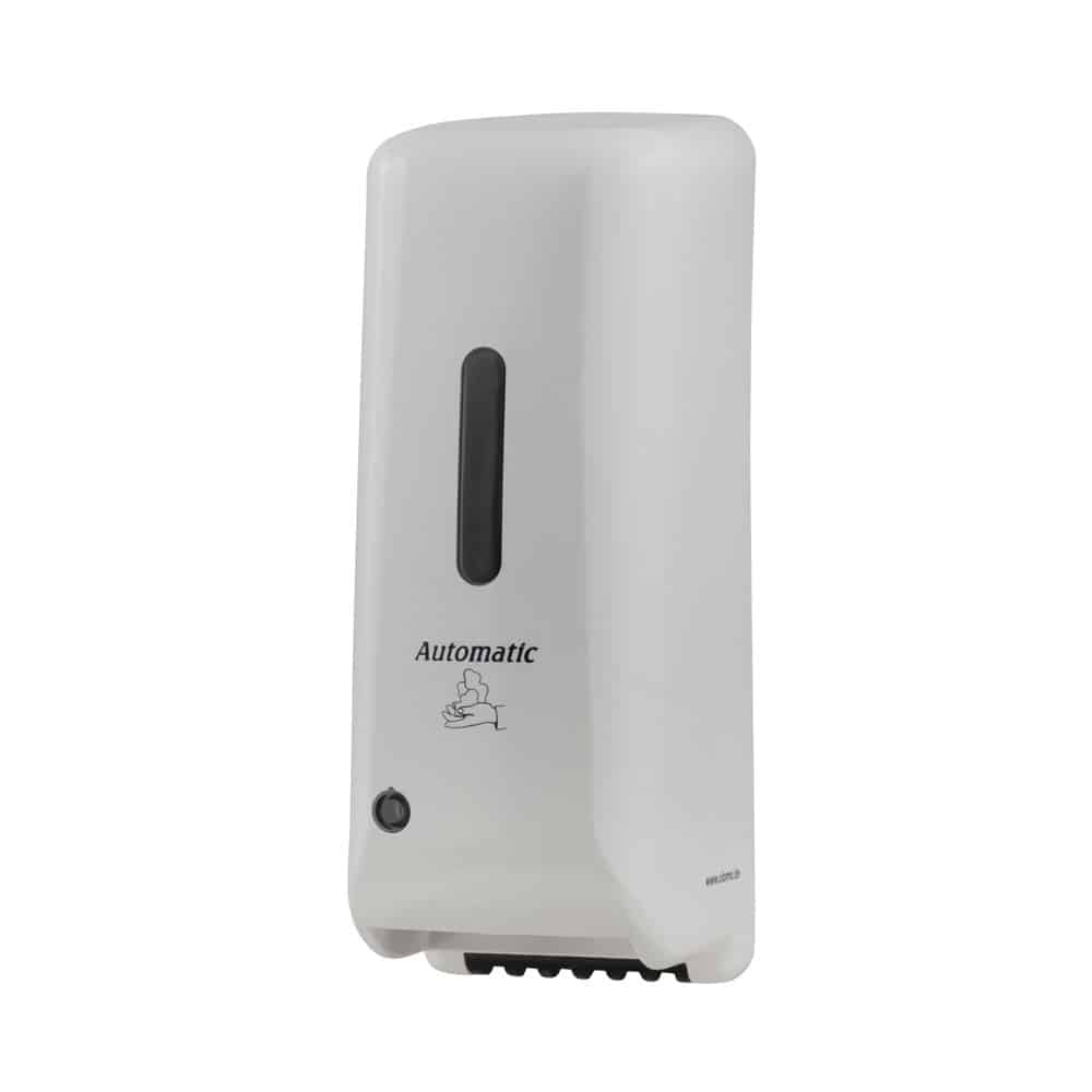 Schaumseifenspender Sensor 400 ml weiß leicht links - clomo Waschraumhygiene