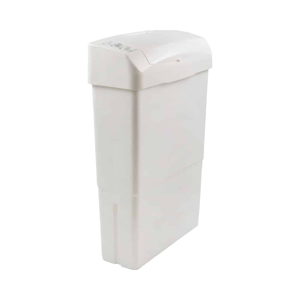Hygienebehälter Slim Line Sensor weiß rechts - clomo Waschraumhygiene